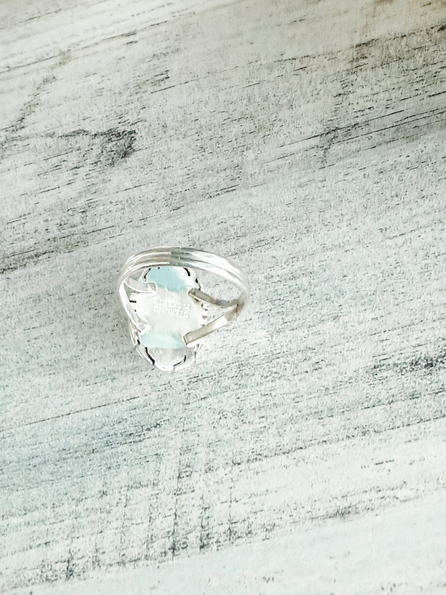 Native American Kingman Turquoise Ring 7.5