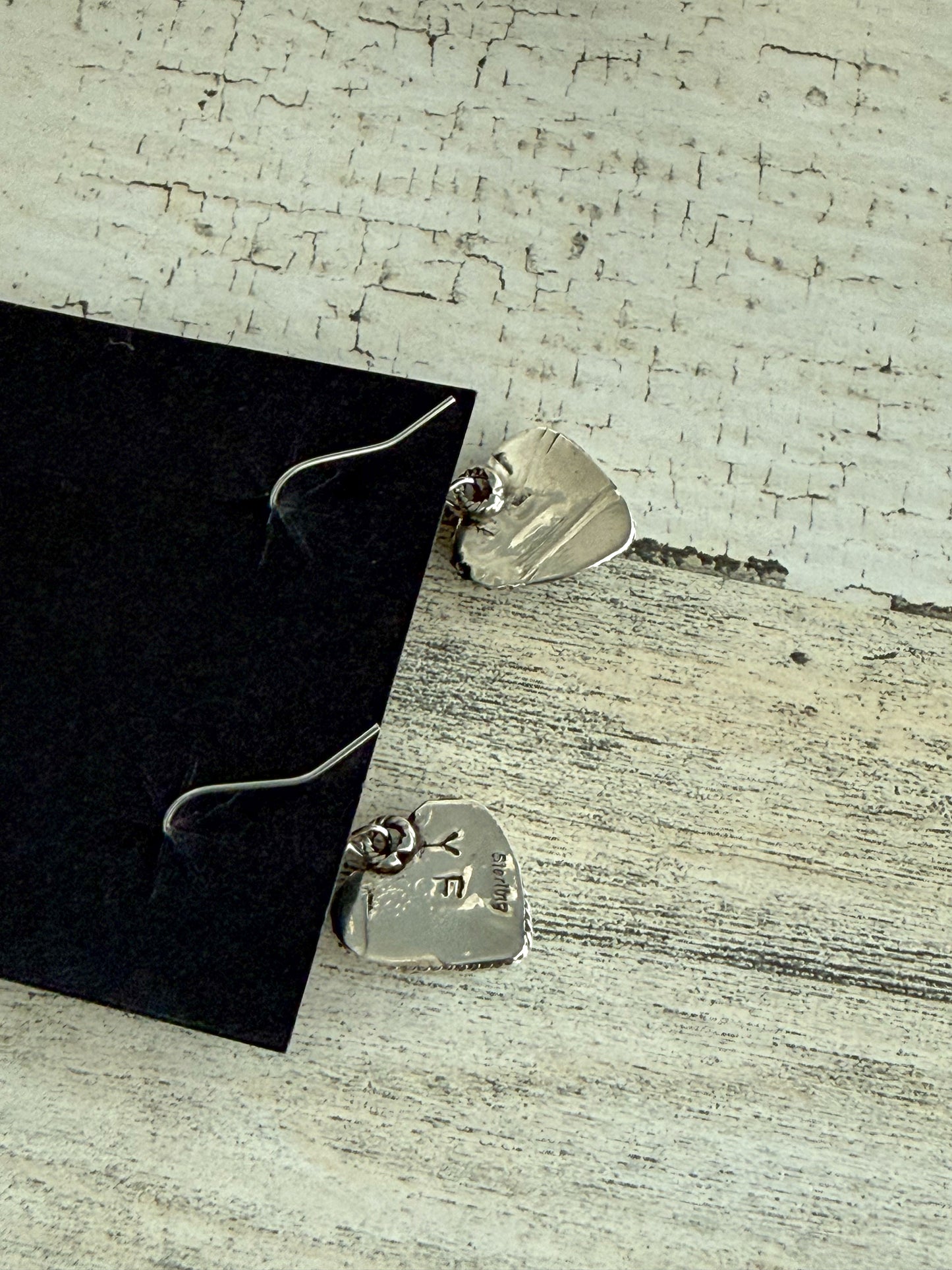 Native American Malachite Heart Earrings