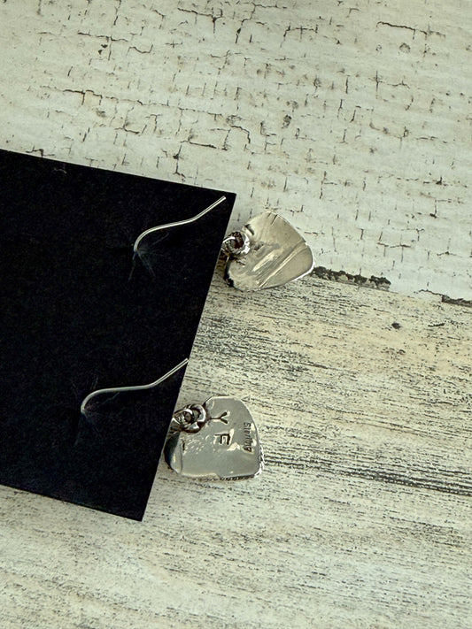 Native American Malachite Heart Earrings