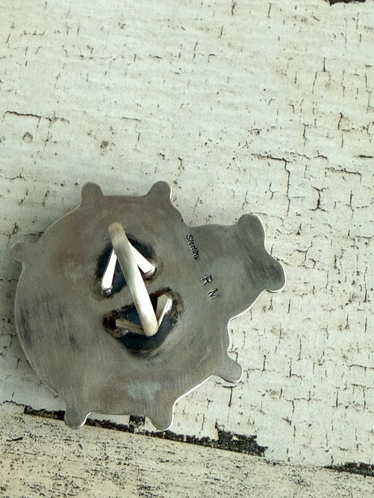 Native American Turquoise Ladybug Ring 8.25