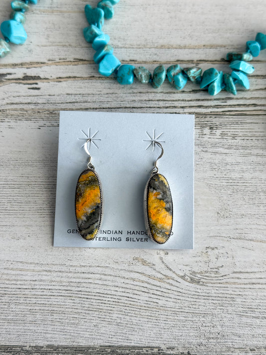 Native American Bumblebee Jasper Earrings