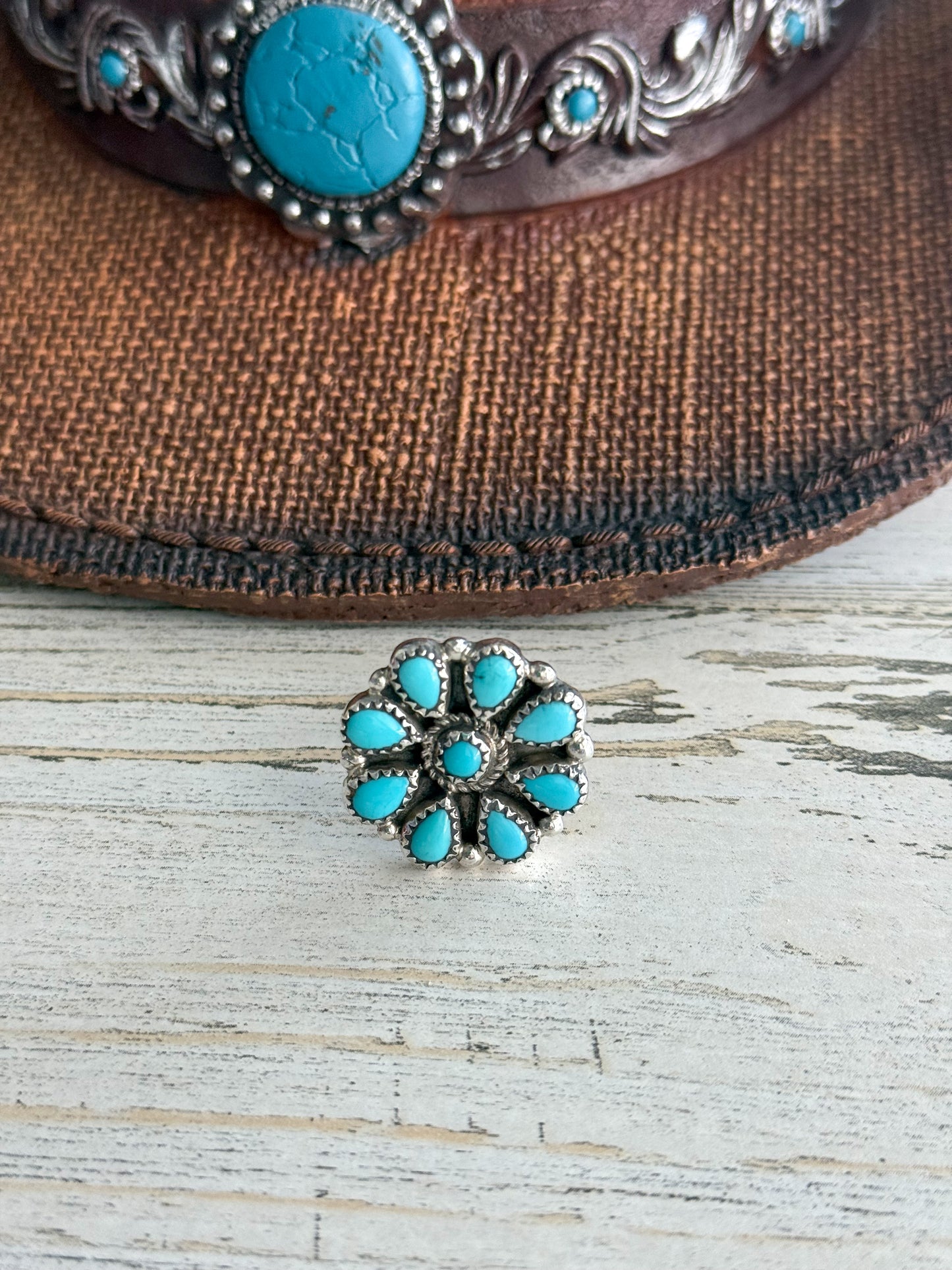 Native American Turquoise Adjustable Ring