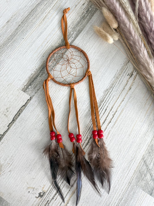 Native American 3" Dreamcatcher Brown