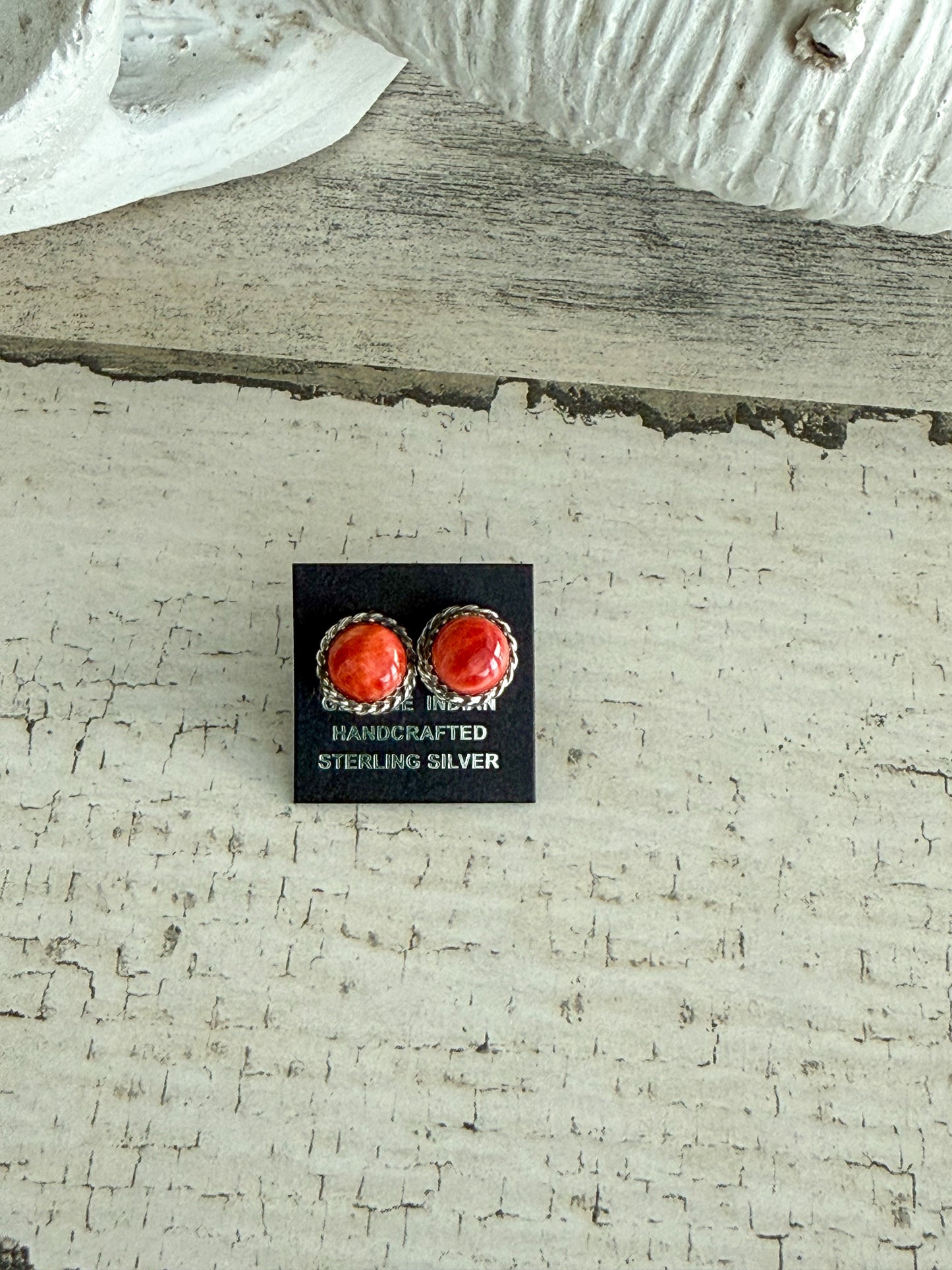 Native American Red Spiny Studs