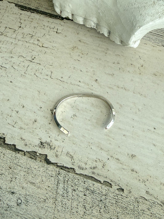 Native American Sterling Silver Baby Cuff 3.25”