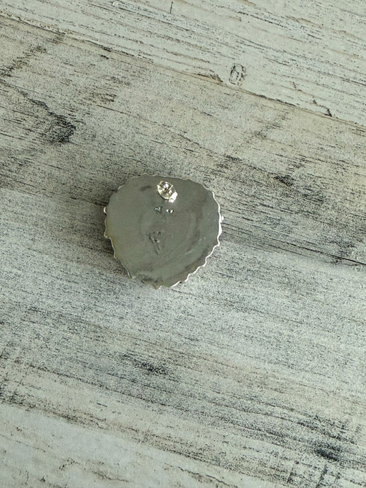 Native American Black Onyx Heart Earrings