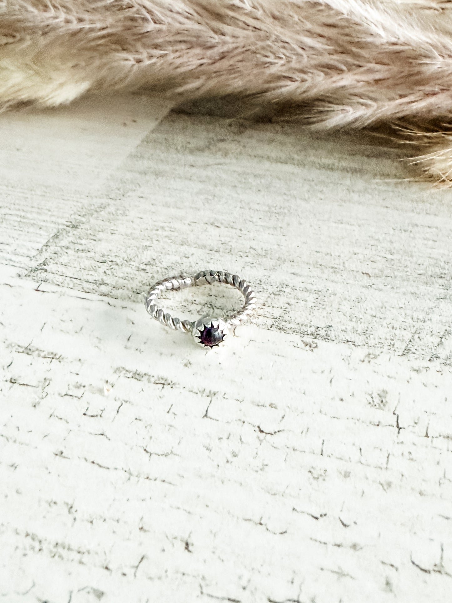 Native American Black Onyx Adjustable Toe/Pinky Tip Ring