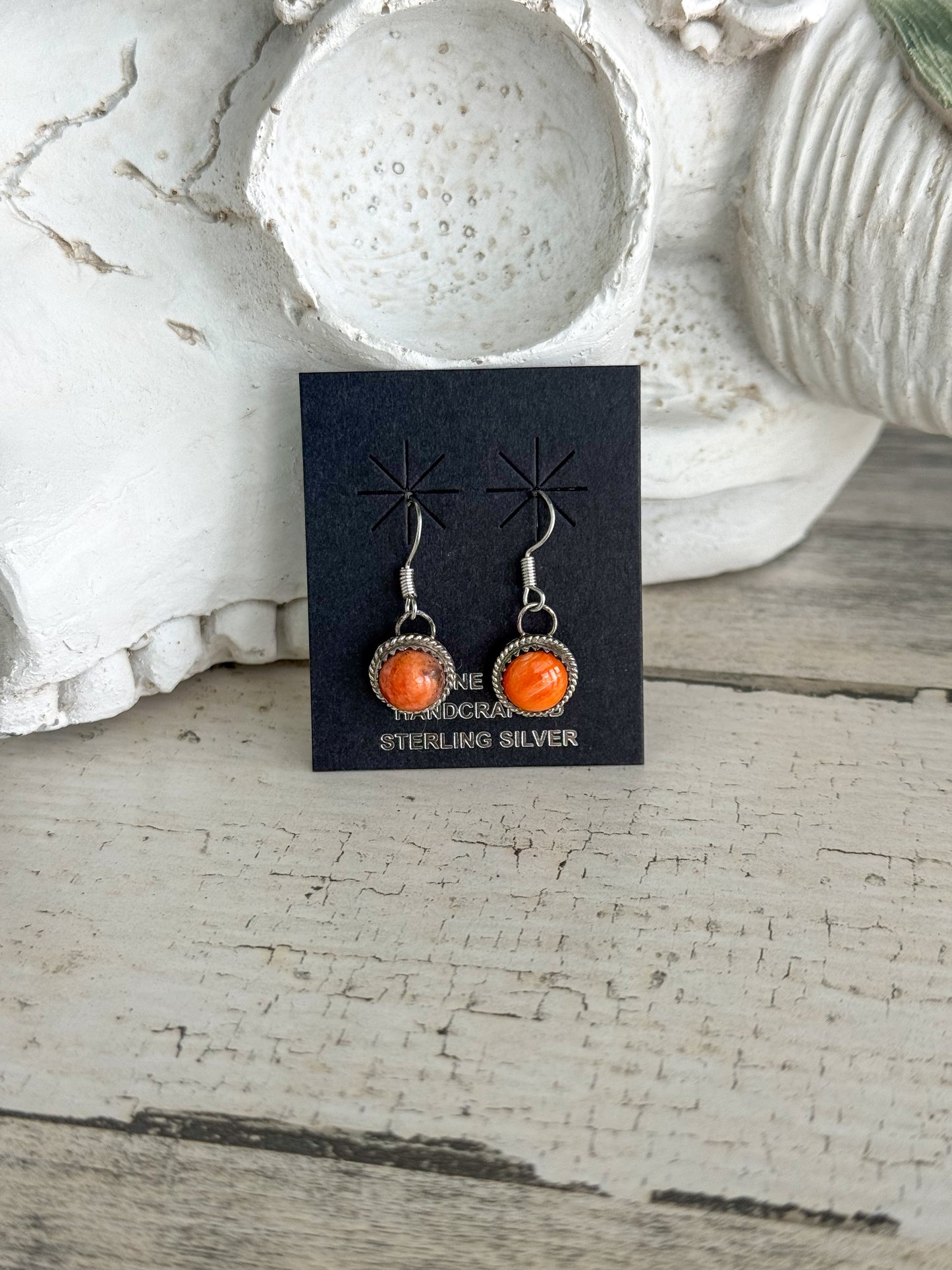 Native American Orange Spiny Dangles