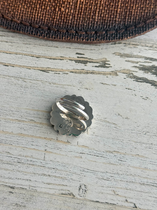 Native American Orange Spiny Adjustable Ring