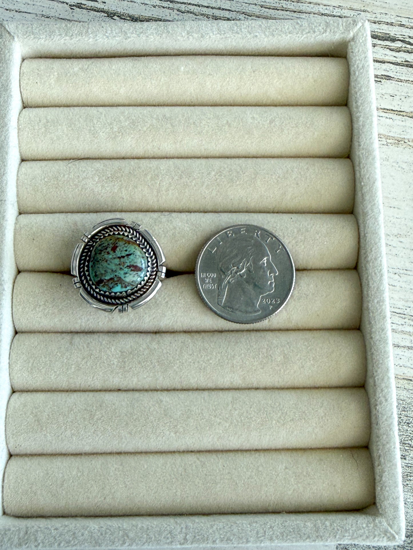 Native American Sonoran Gold Ring 9.5