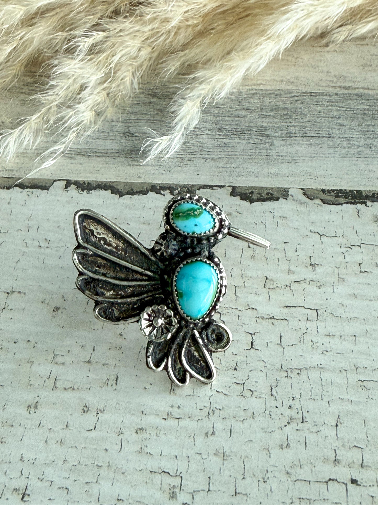 Native American Sonoran Gold Hummingbird Adjustable Ring