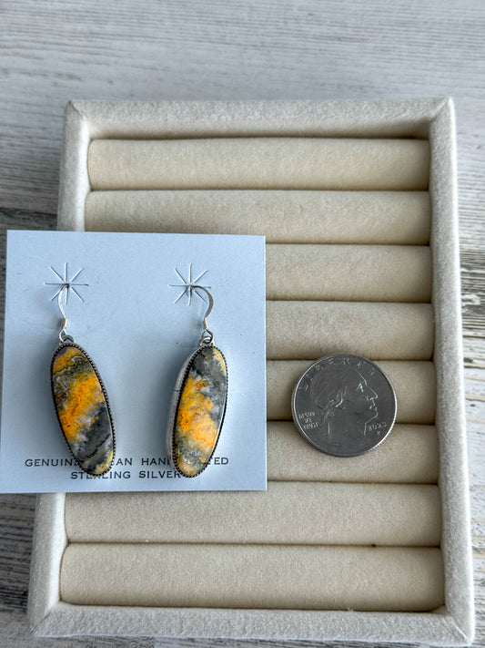 Native American Bumblebee Jasper Earrings
