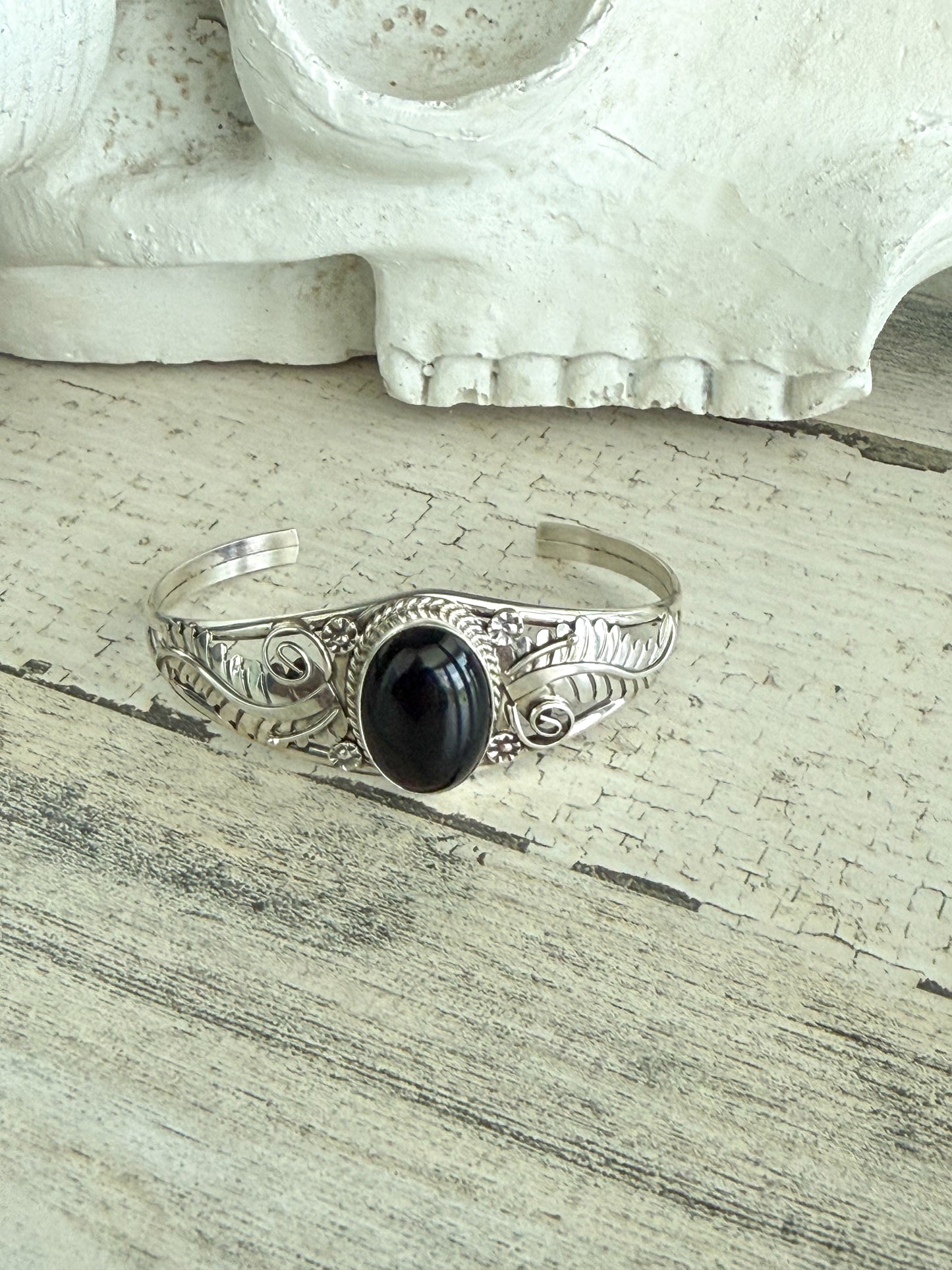 Native American Black Onyx Cuff