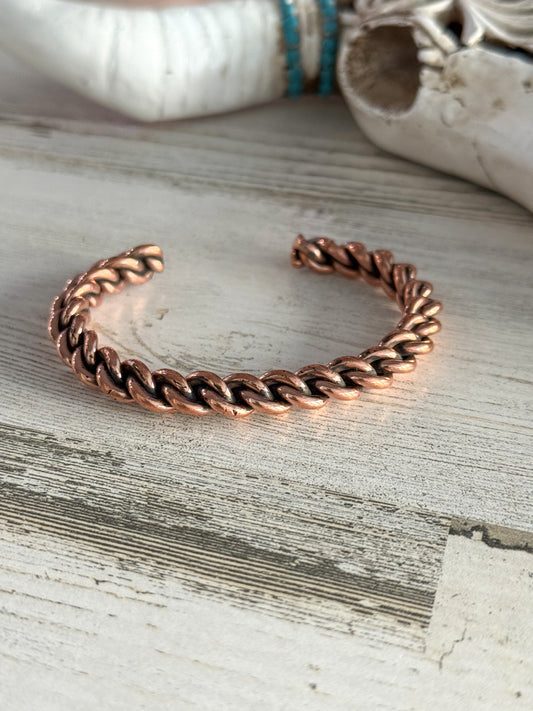 Native Made Copper Twist Bracelet 6.75