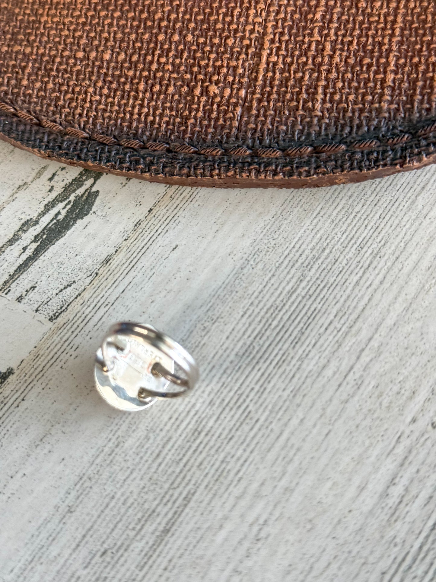 Native American Pink Conch Ring 6.5