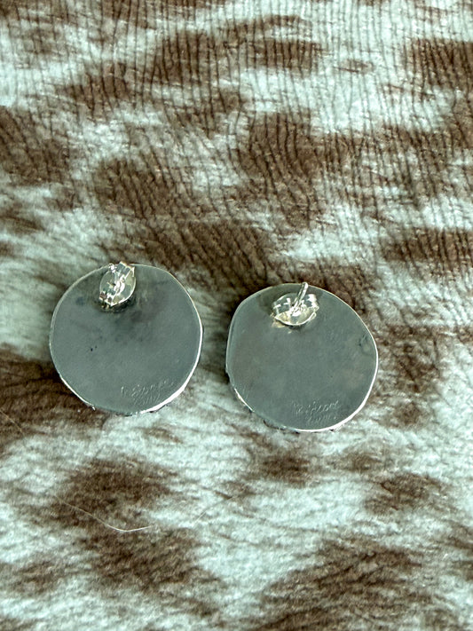 Native American Zuni Turquoise Cluster Earrings