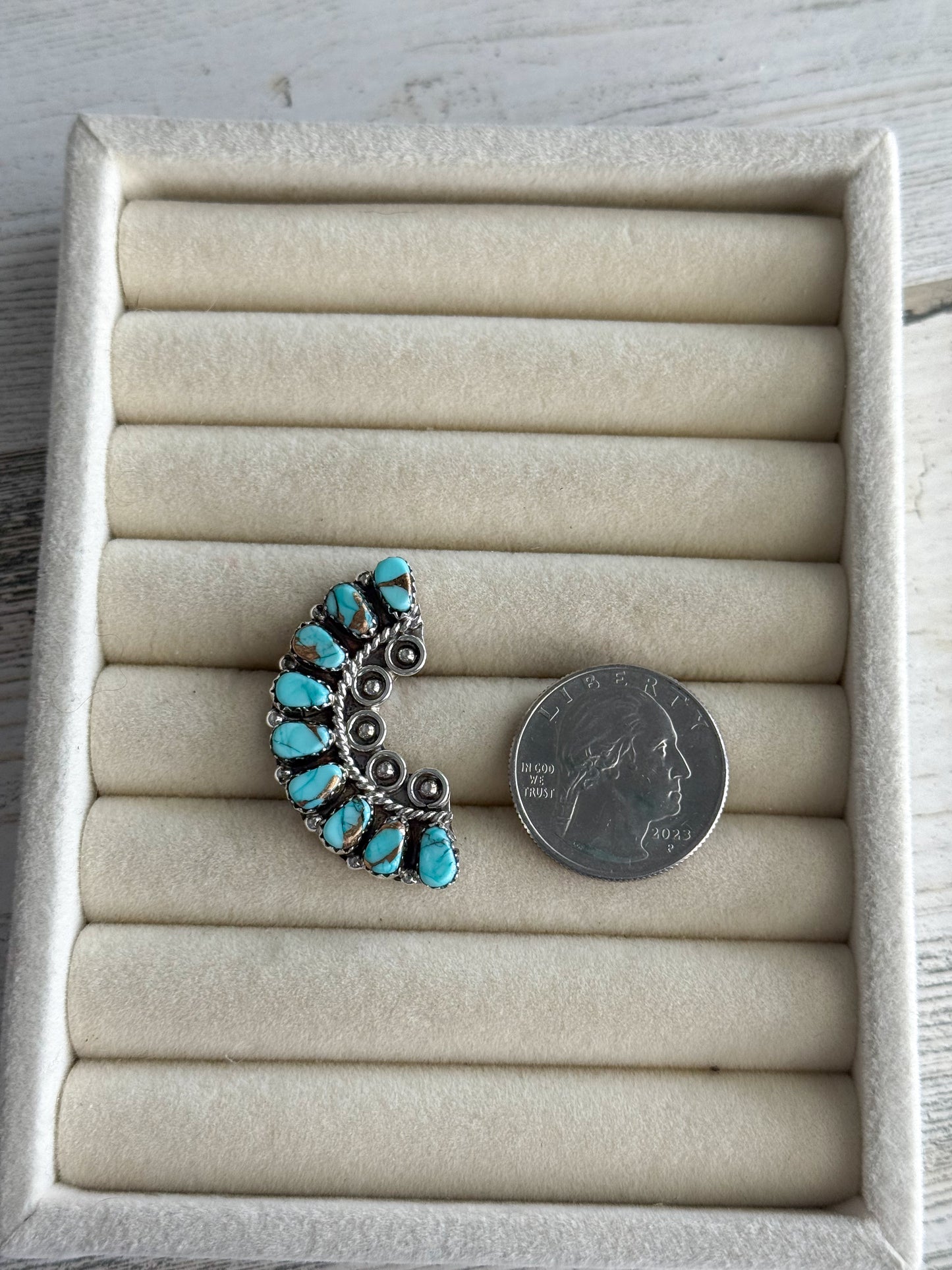 Native American Turquoise Cluster Earrings