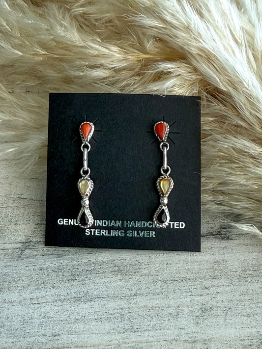 Native American Zuni Dangle Earrings