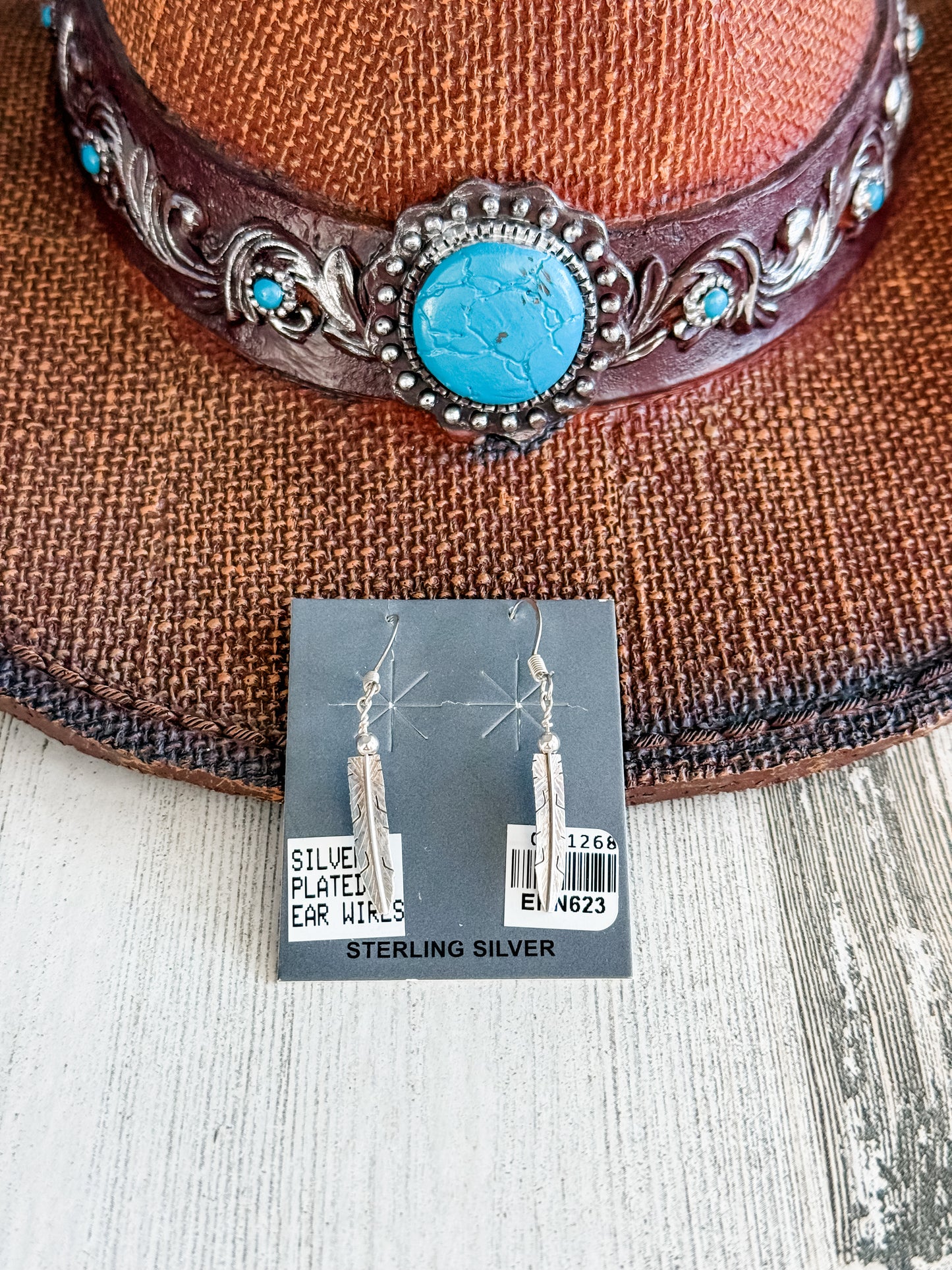 Native American Sterling Feather Earrings