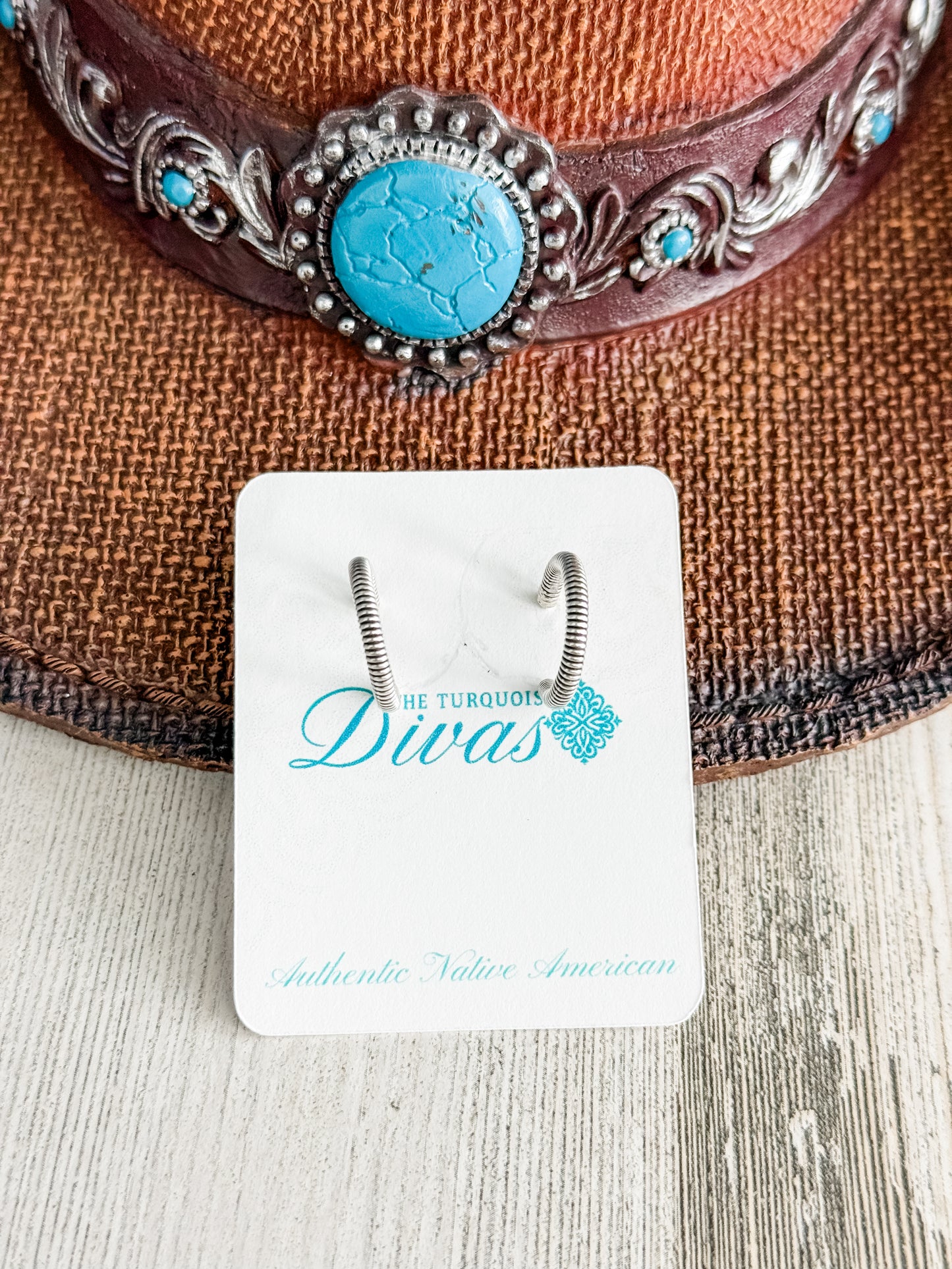 Native American Sterling Silver Hoop Earrings