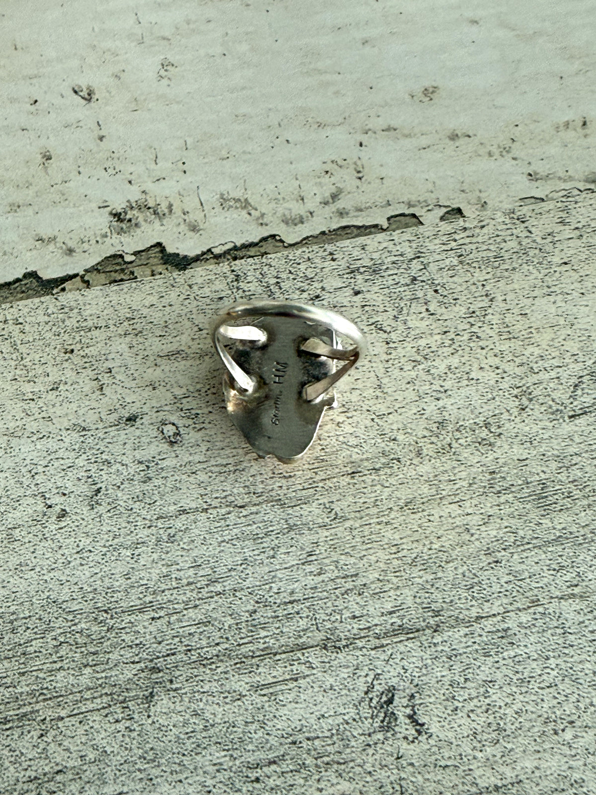 Native American Orange Spiny Leaf Ring 8.75
