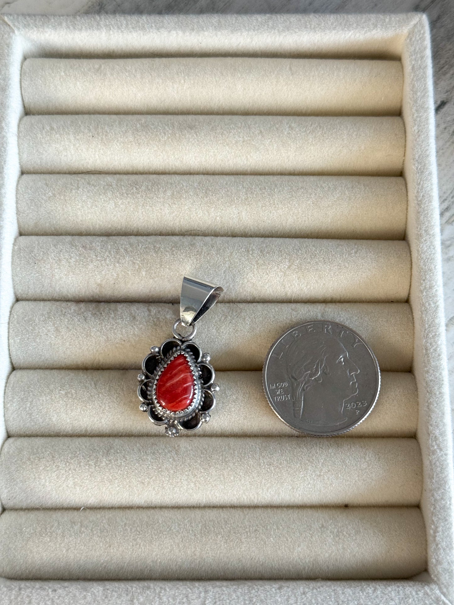 Native American Red Spiny Pendant