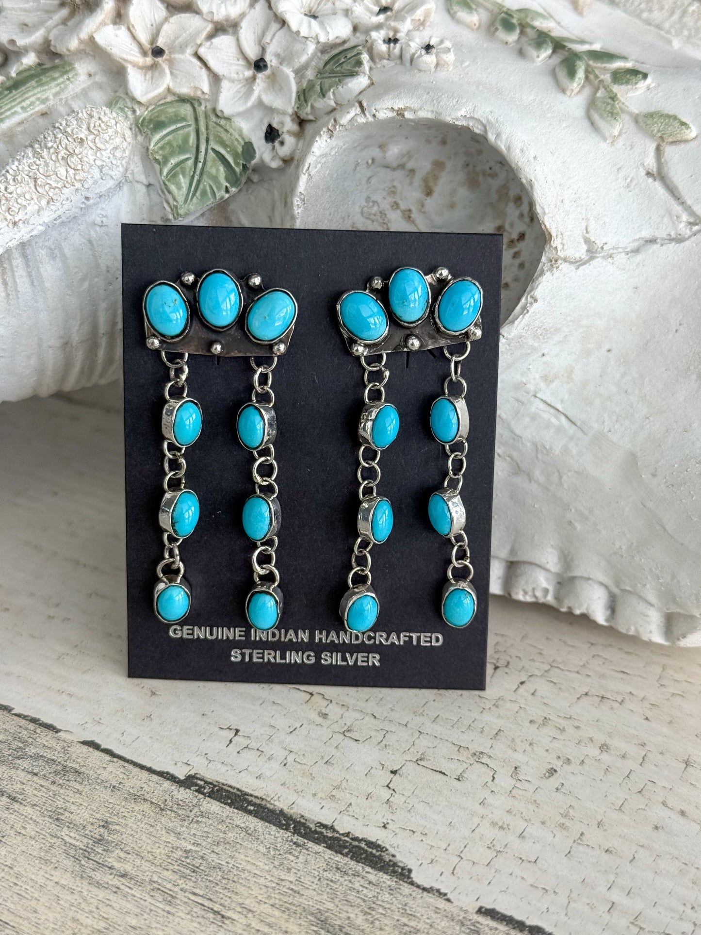 Native American Sleeping Beauty Earrings