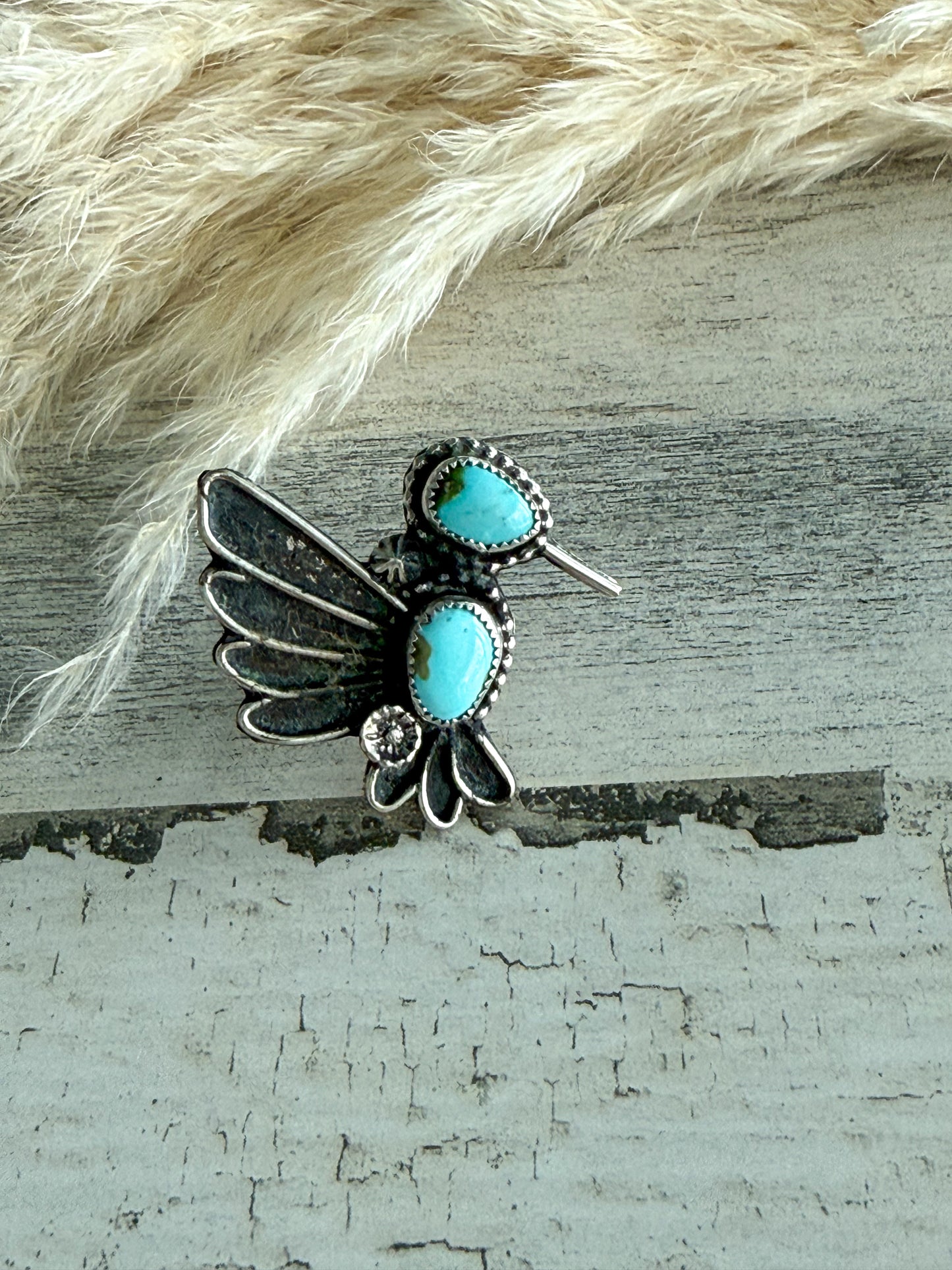Native American Sonoran Gold Hummingbird Adjustable Ring