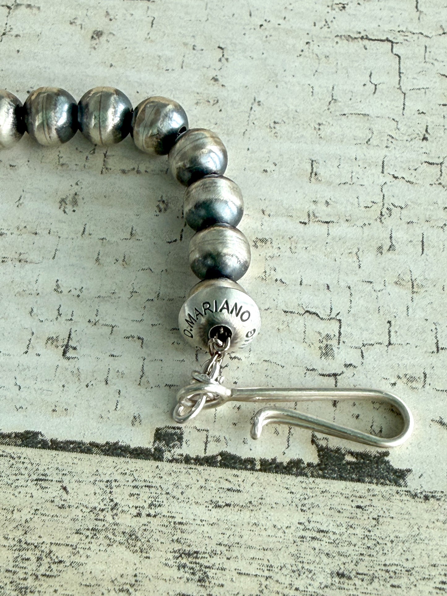 Native American Navajo Pearl Necklace 16" 7mm