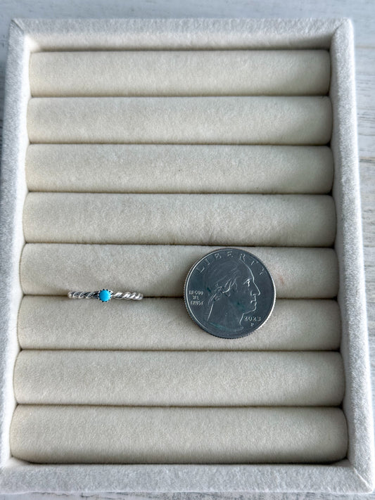 Native American Made Sterling Twist Ring 5.5