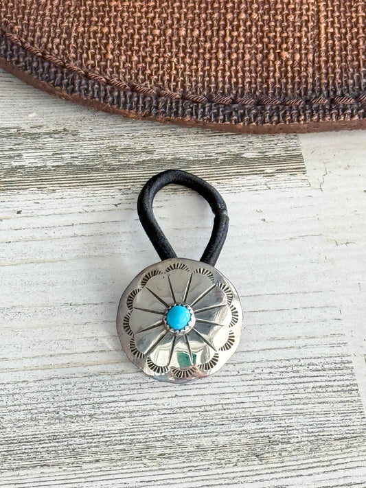 Native American Concho & Turquoise Hair Tie