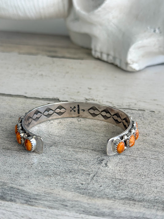 Native American Orange Spiny Cuff 7.75”
