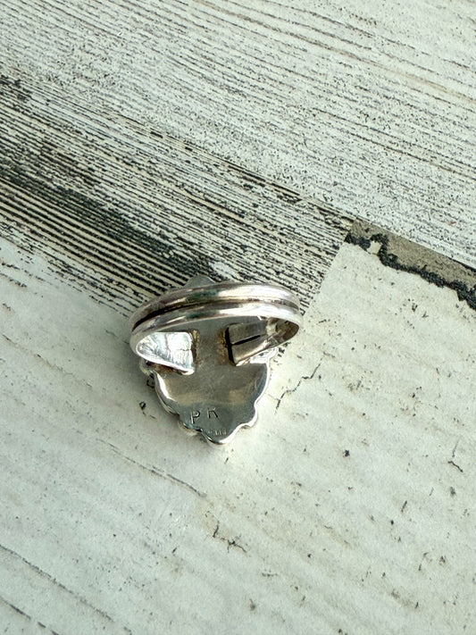 Native American Coral Ring 8