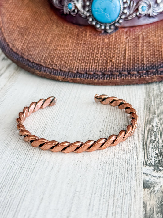 Native American Copper Bracelet 7"