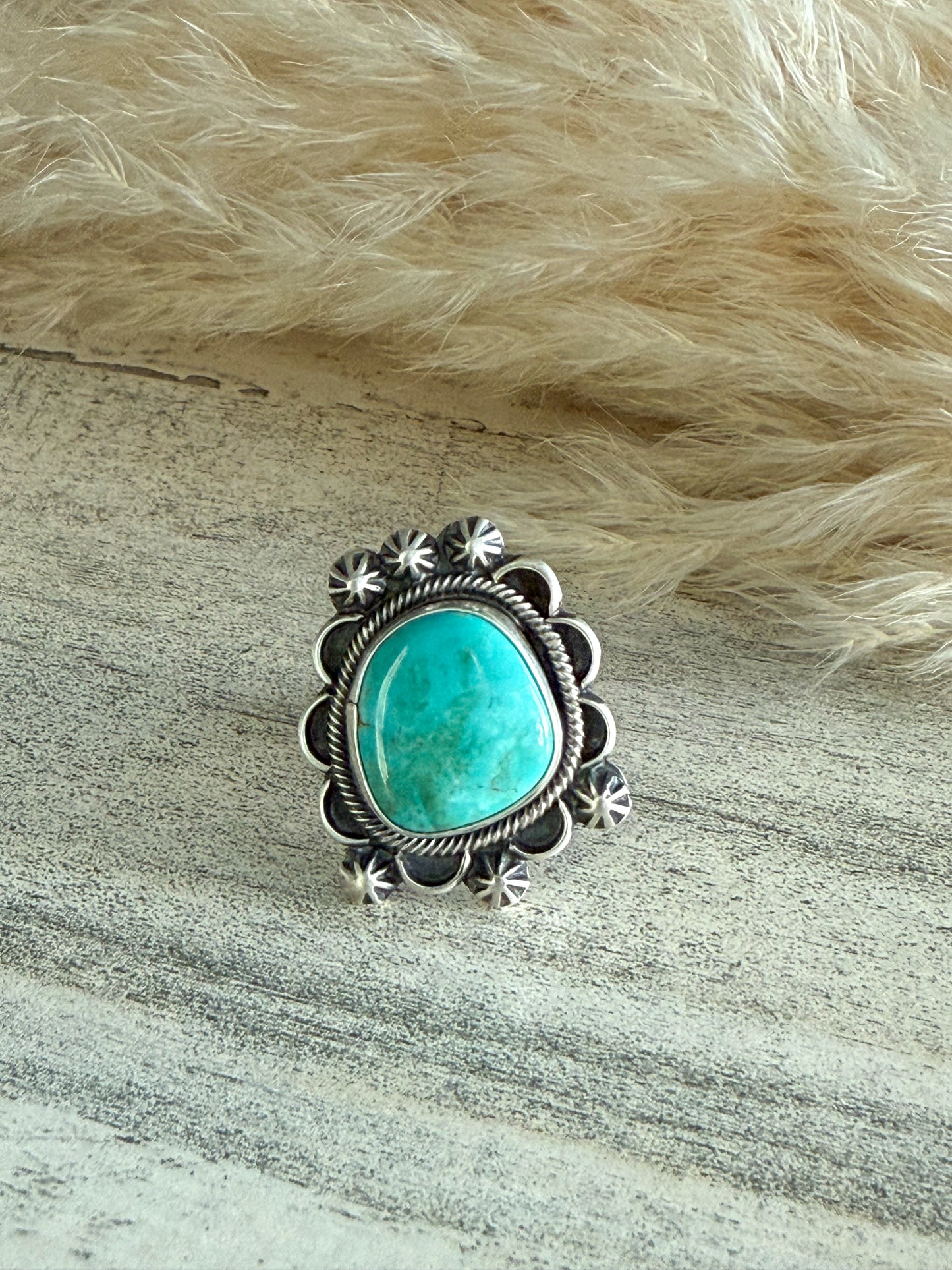 Native American Chilean Turquoise Adjustable Ring