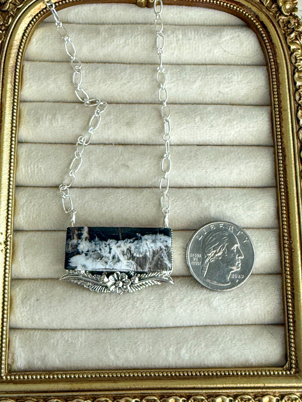 Native American White Buffalo Pendant 18" Necklace