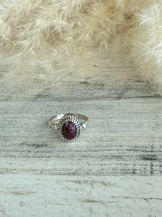 Native American Purple Spiny Ring 8