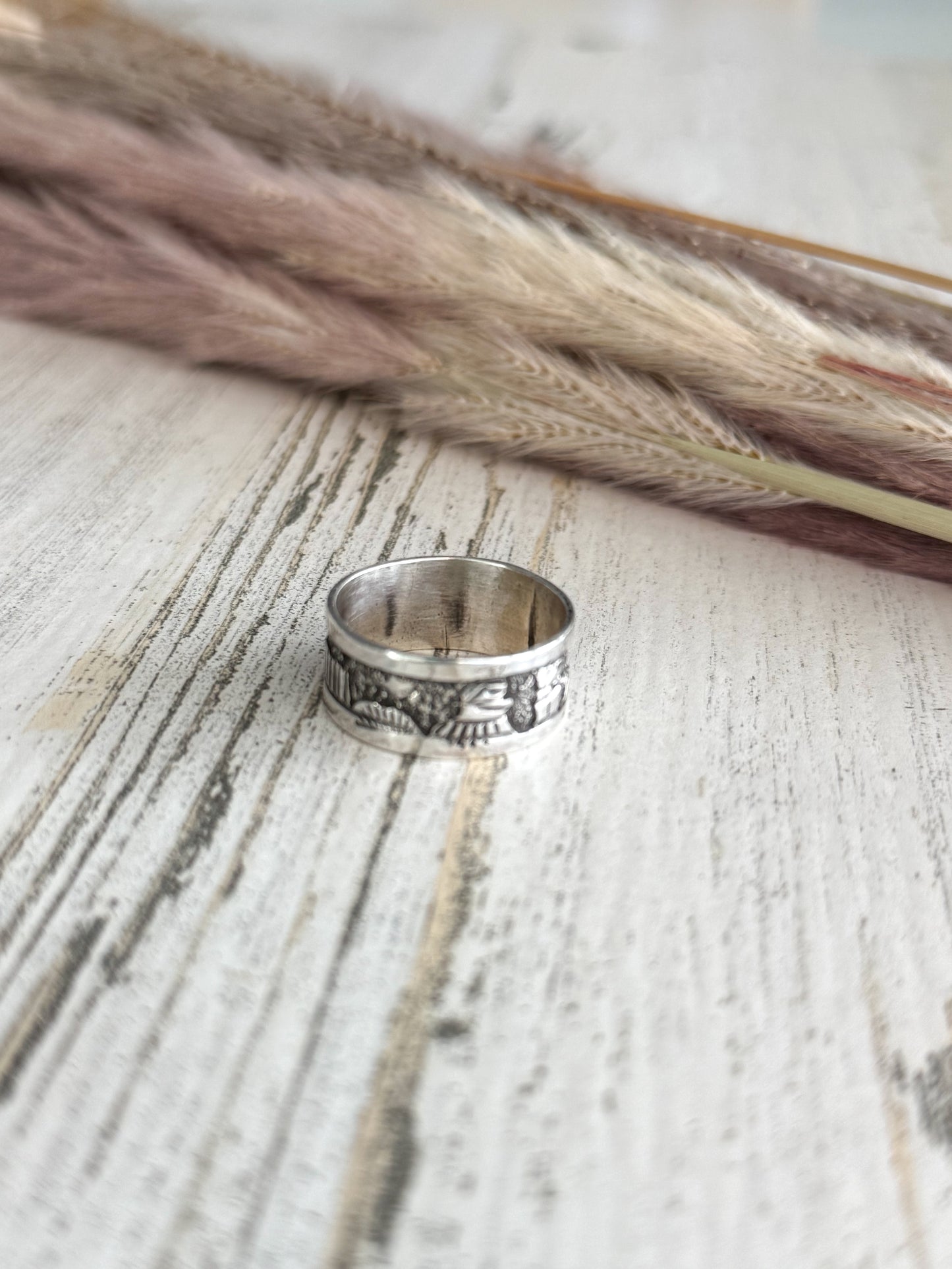 Native American Sterling Storyteller Ring 12