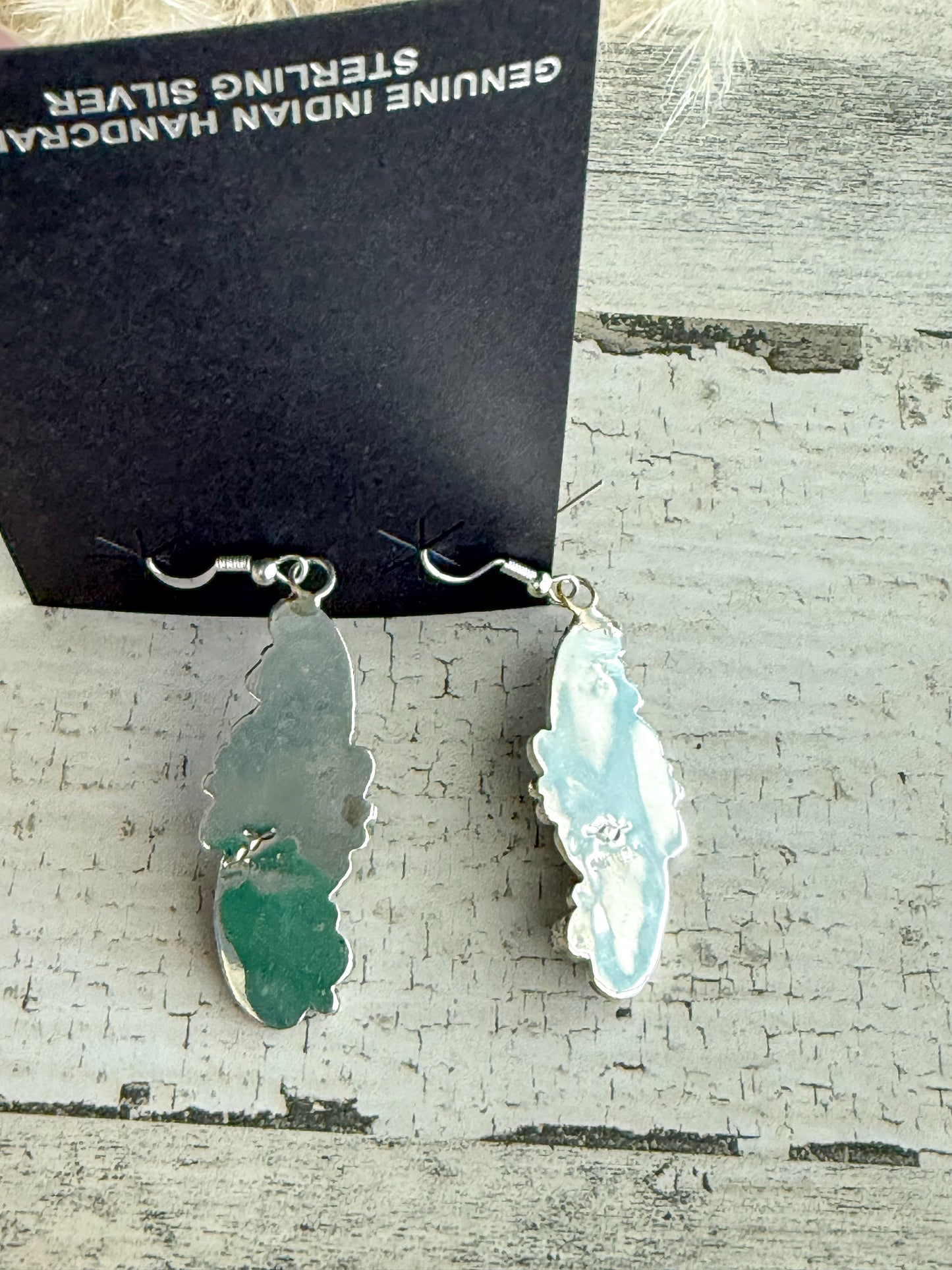 Native American Black Onyx & Turquoise Earrings