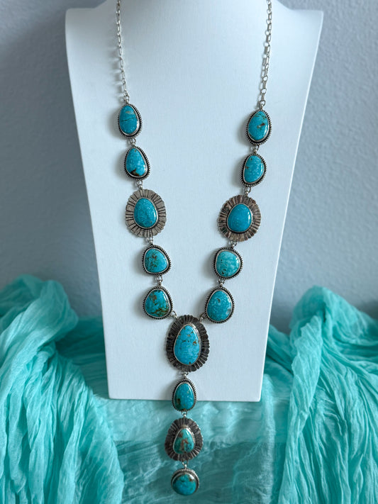 Native American Kingman Turquoise Lariat
