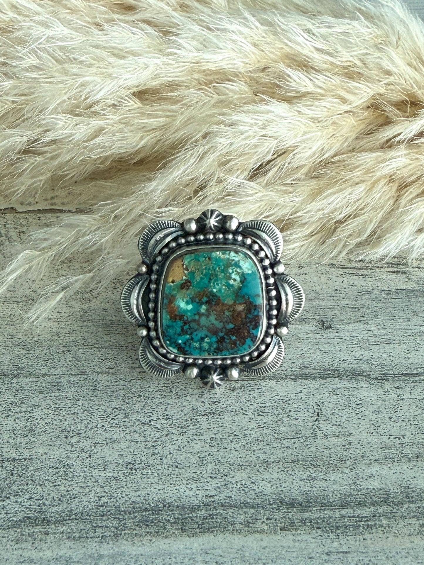 Native American Royston Turquoise Ring 9