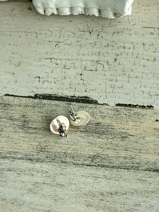 Native American Black Onyx Stud Earrings