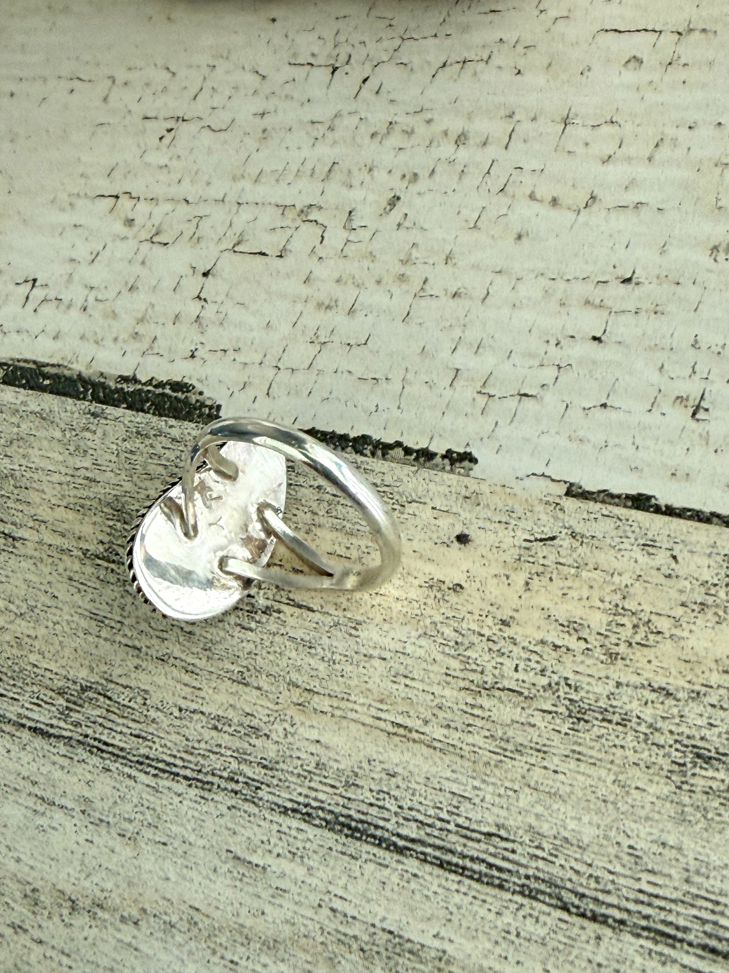 Native American Turquoise Leaf Ring