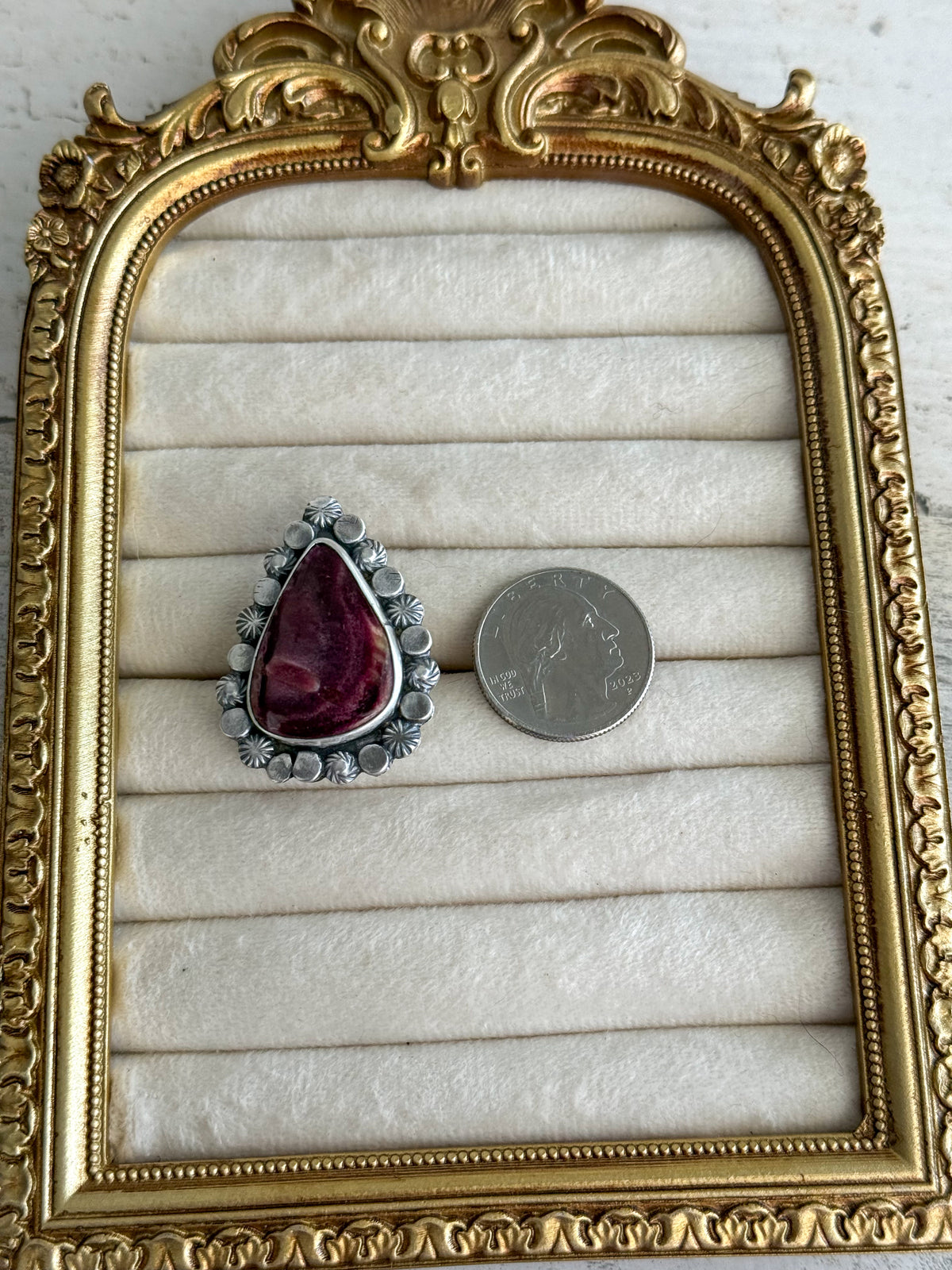 Native American Purple Spiny Ring 7.5
